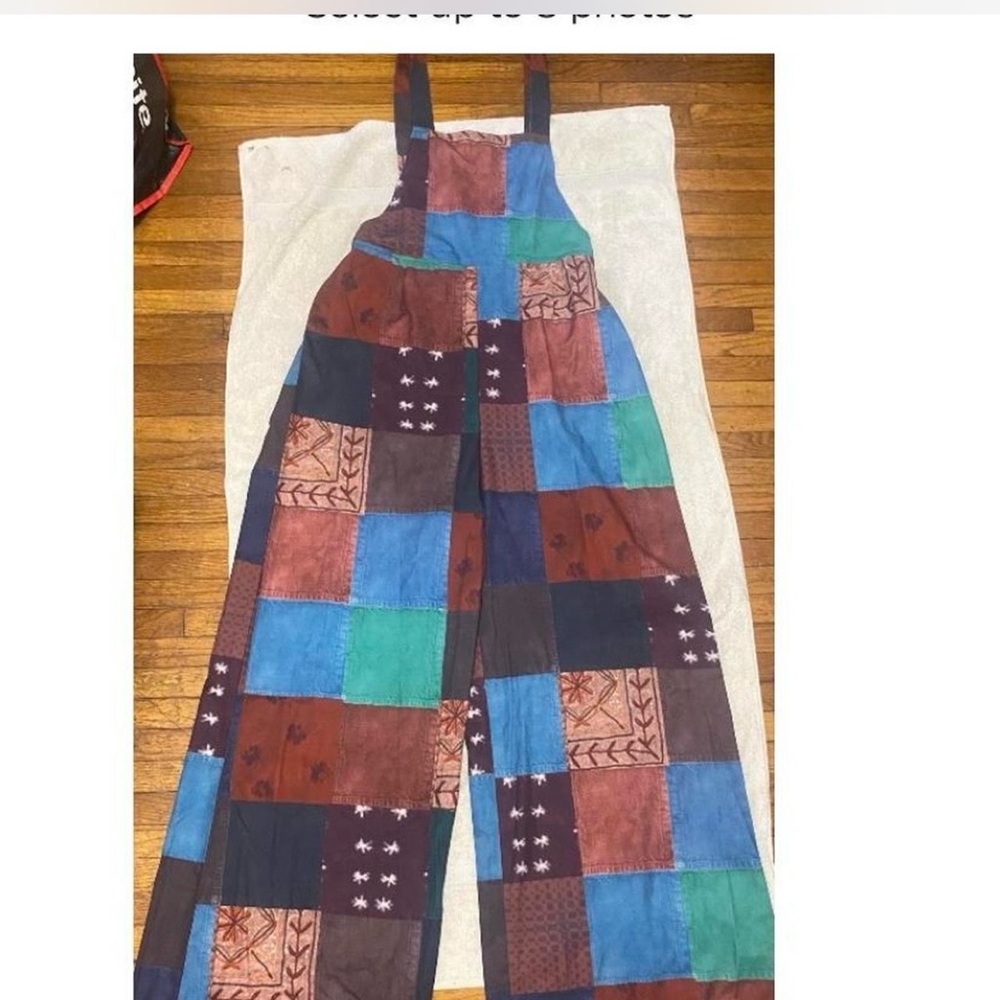 Source Unknown Multicolor printed Patchwork Wide-… - image 1